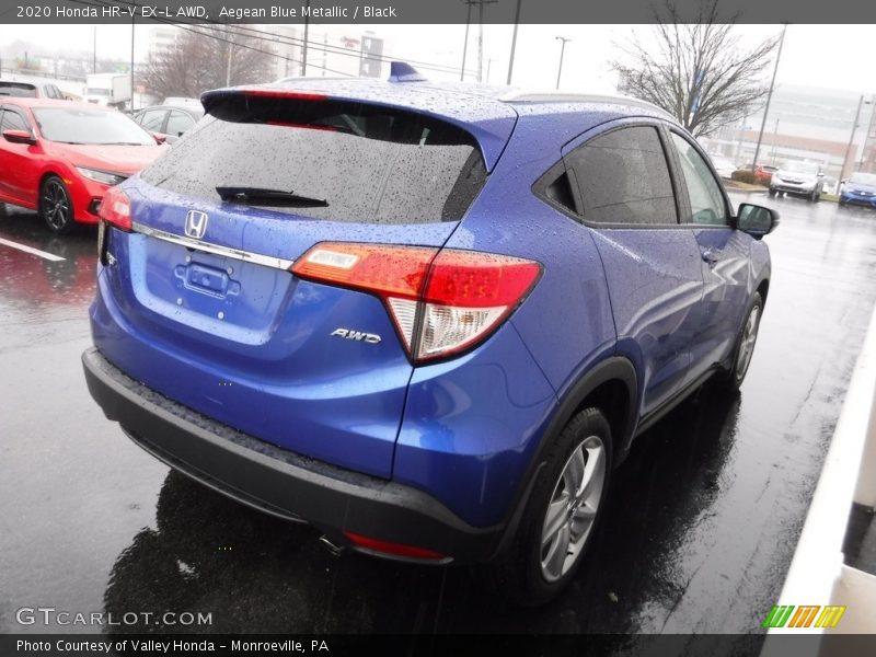 Aegean Blue Metallic / Black 2020 Honda HR-V EX-L AWD