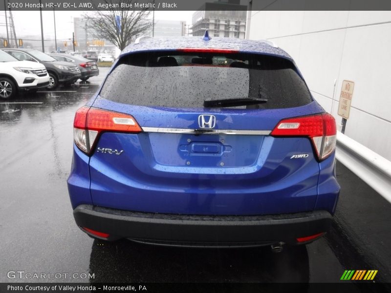 Aegean Blue Metallic / Black 2020 Honda HR-V EX-L AWD