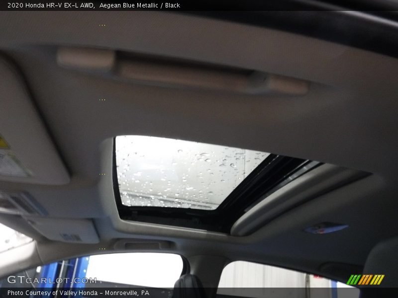 Aegean Blue Metallic / Black 2020 Honda HR-V EX-L AWD