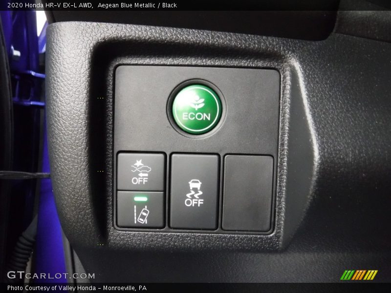 Aegean Blue Metallic / Black 2020 Honda HR-V EX-L AWD