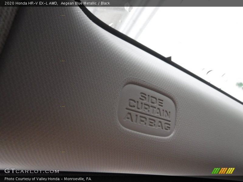 Aegean Blue Metallic / Black 2020 Honda HR-V EX-L AWD