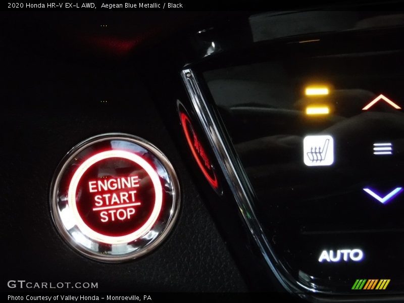 Aegean Blue Metallic / Black 2020 Honda HR-V EX-L AWD