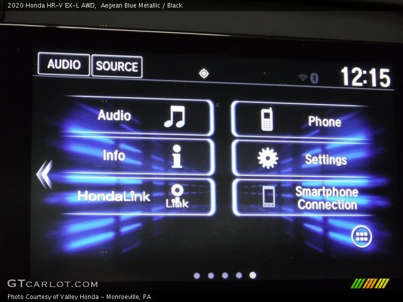 Aegean Blue Metallic / Black 2020 Honda HR-V EX-L AWD