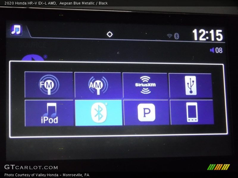 Aegean Blue Metallic / Black 2020 Honda HR-V EX-L AWD