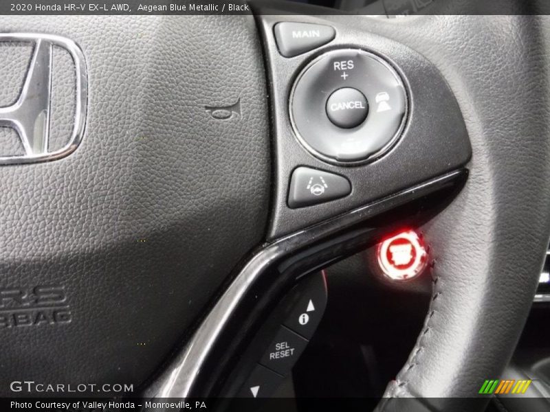 Aegean Blue Metallic / Black 2020 Honda HR-V EX-L AWD