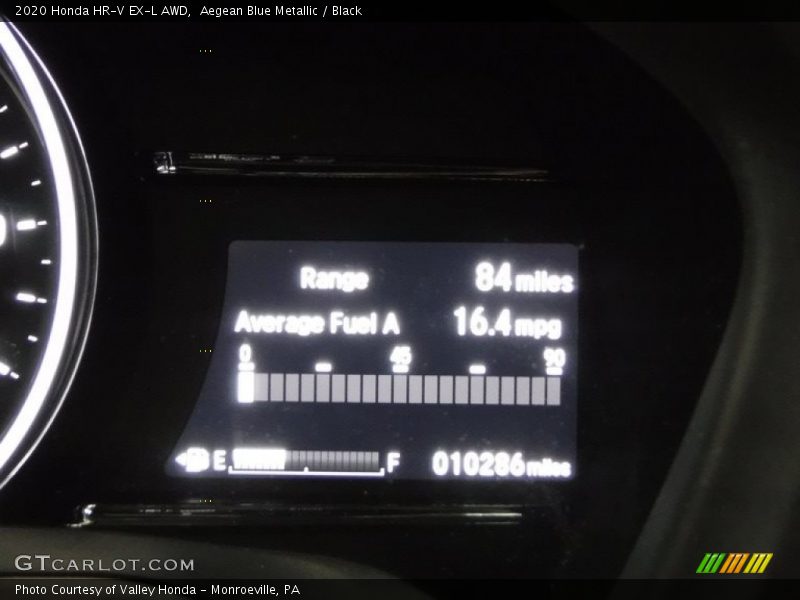 Aegean Blue Metallic / Black 2020 Honda HR-V EX-L AWD