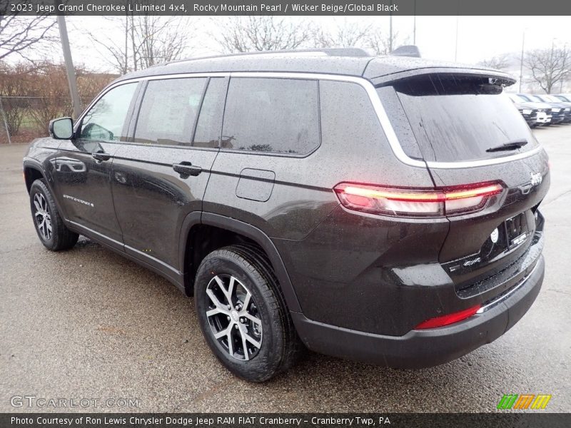 Rocky Mountain Pearl / Wicker Beige/Global Black 2023 Jeep Grand Cherokee L Limited 4x4