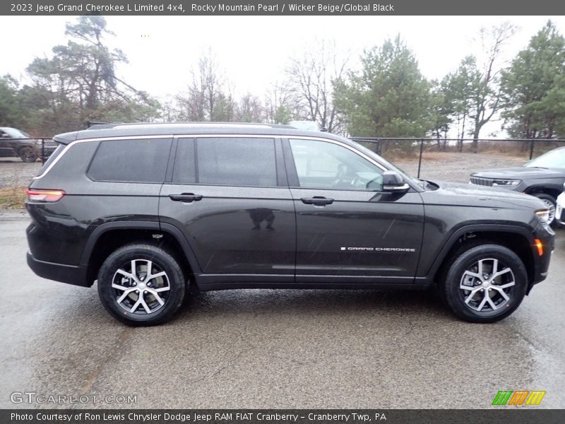 Rocky Mountain Pearl / Wicker Beige/Global Black 2023 Jeep Grand Cherokee L Limited 4x4
