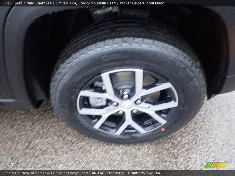 Rocky Mountain Pearl / Wicker Beige/Global Black 2023 Jeep Grand Cherokee L Limited 4x4