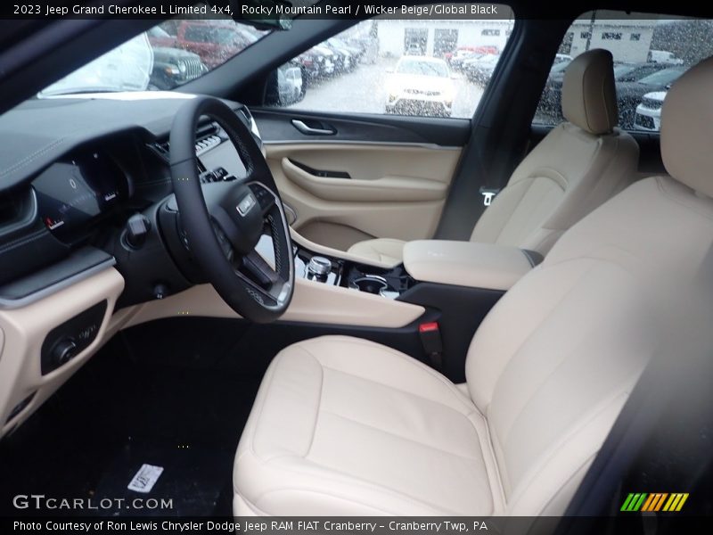 Rocky Mountain Pearl / Wicker Beige/Global Black 2023 Jeep Grand Cherokee L Limited 4x4