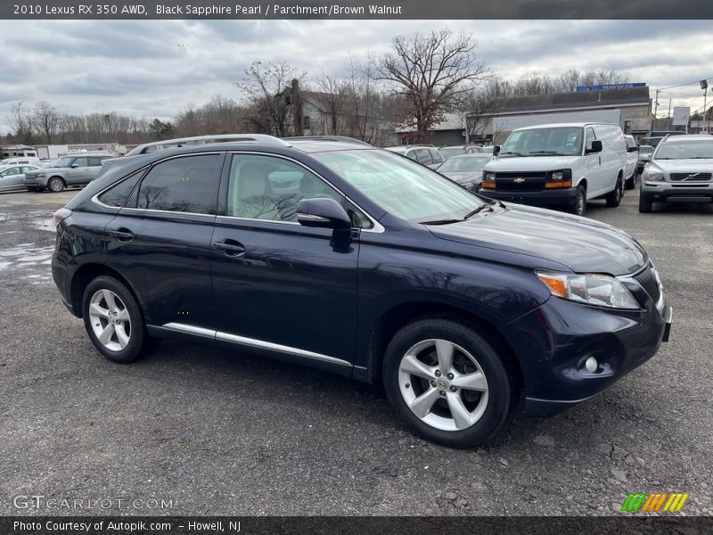 Black Sapphire Pearl / Parchment/Brown Walnut 2010 Lexus RX 350 AWD
