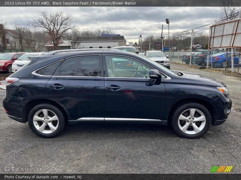 Black Sapphire Pearl / Parchment/Brown Walnut 2010 Lexus RX 350 AWD