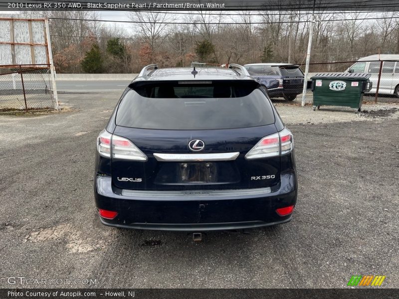 Black Sapphire Pearl / Parchment/Brown Walnut 2010 Lexus RX 350 AWD