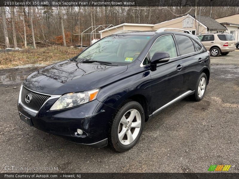 Black Sapphire Pearl / Parchment/Brown Walnut 2010 Lexus RX 350 AWD