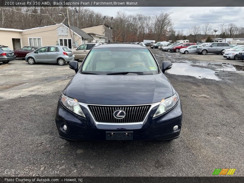 Black Sapphire Pearl / Parchment/Brown Walnut 2010 Lexus RX 350 AWD