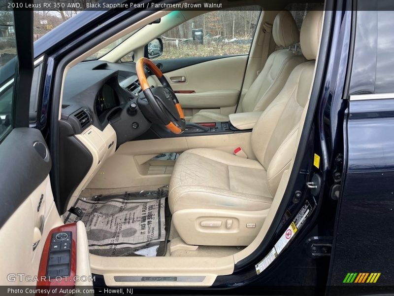 Black Sapphire Pearl / Parchment/Brown Walnut 2010 Lexus RX 350 AWD