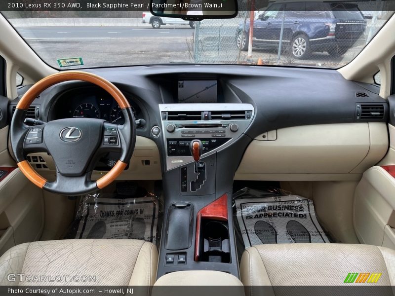 Black Sapphire Pearl / Parchment/Brown Walnut 2010 Lexus RX 350 AWD