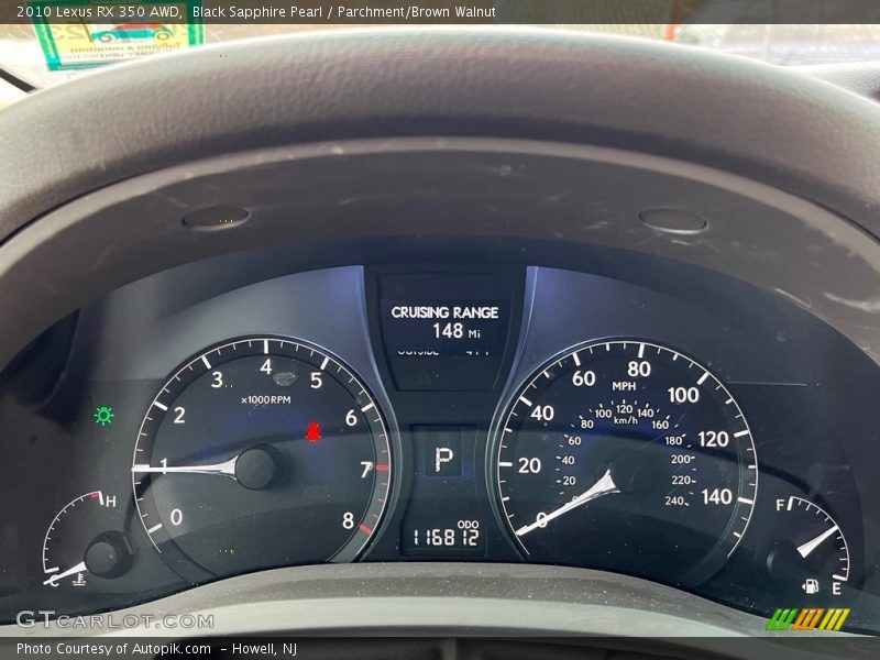 Black Sapphire Pearl / Parchment/Brown Walnut 2010 Lexus RX 350 AWD