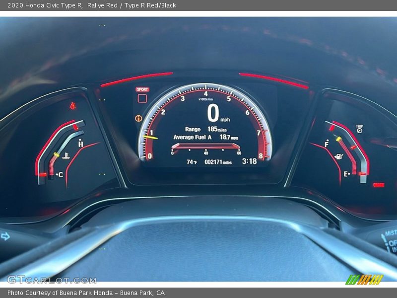  2020 Civic Type R Type R Gauges
