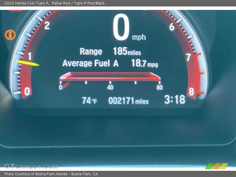  2020 Civic Type R Type R Gauges