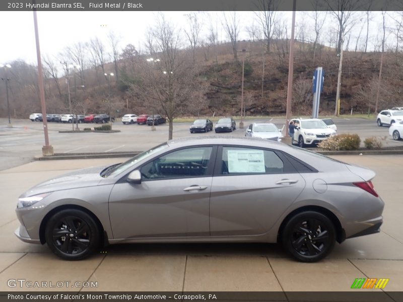 Fluid Metal / Black 2023 Hyundai Elantra SEL