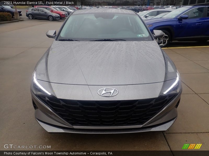 Fluid Metal / Black 2023 Hyundai Elantra SEL