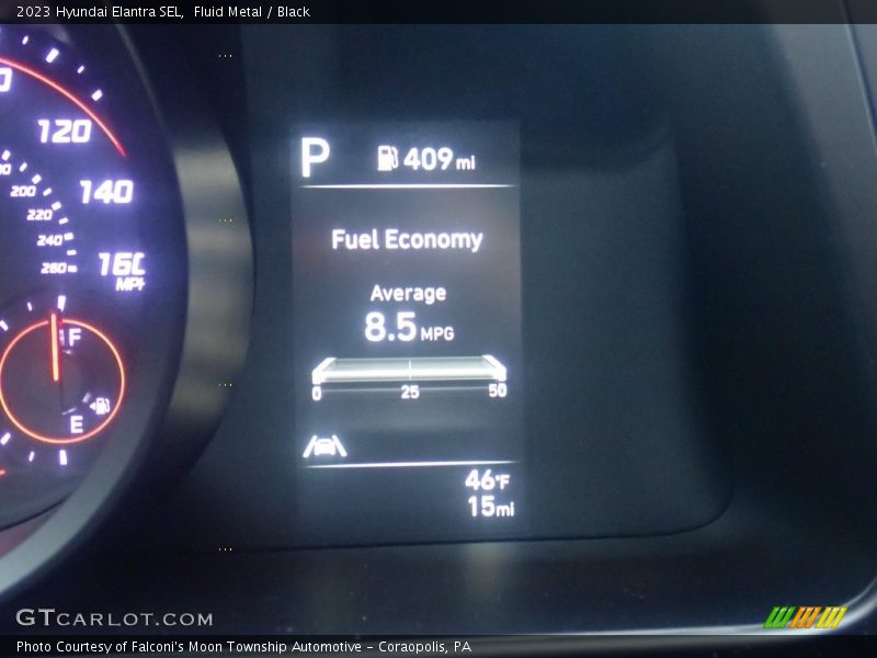 Fluid Metal / Black 2023 Hyundai Elantra SEL