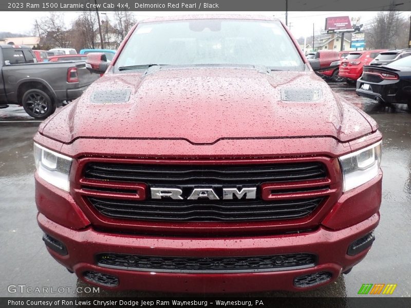 Delmonico Red Pearl / Black 2023 Ram 1500 Laramie Crew Cab 4x4