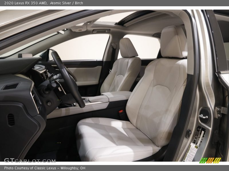 Front Seat of 2020 RX 350 AWD