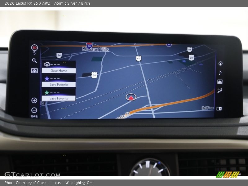 Navigation of 2020 RX 350 AWD