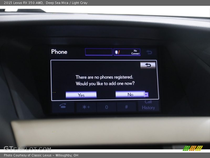 Deep Sea Mica / Light Gray 2015 Lexus RX 350 AWD