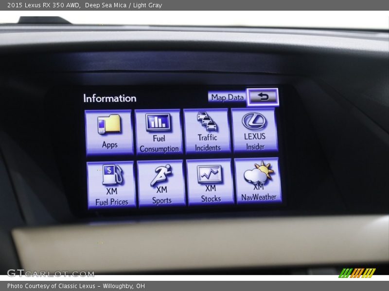 Deep Sea Mica / Light Gray 2015 Lexus RX 350 AWD