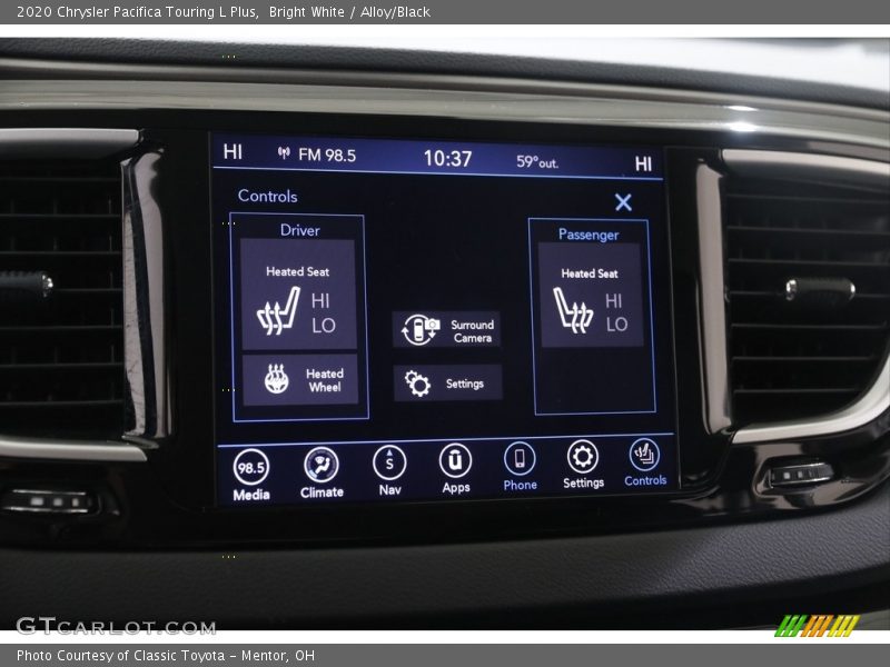 Bright White / Alloy/Black 2020 Chrysler Pacifica Touring L Plus