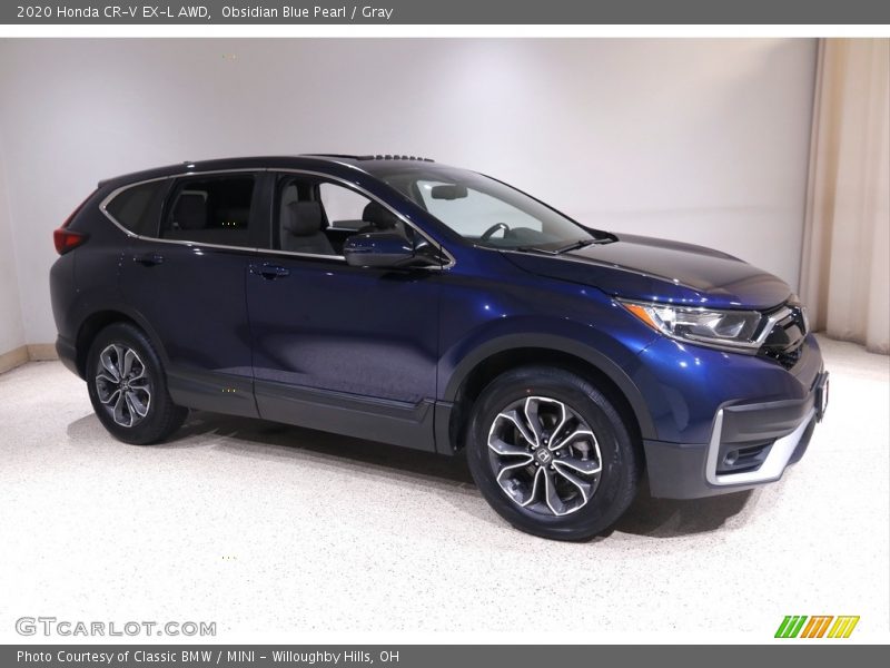 Obsidian Blue Pearl / Gray 2020 Honda CR-V EX-L AWD