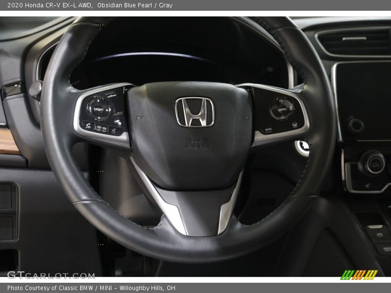 Obsidian Blue Pearl / Gray 2020 Honda CR-V EX-L AWD