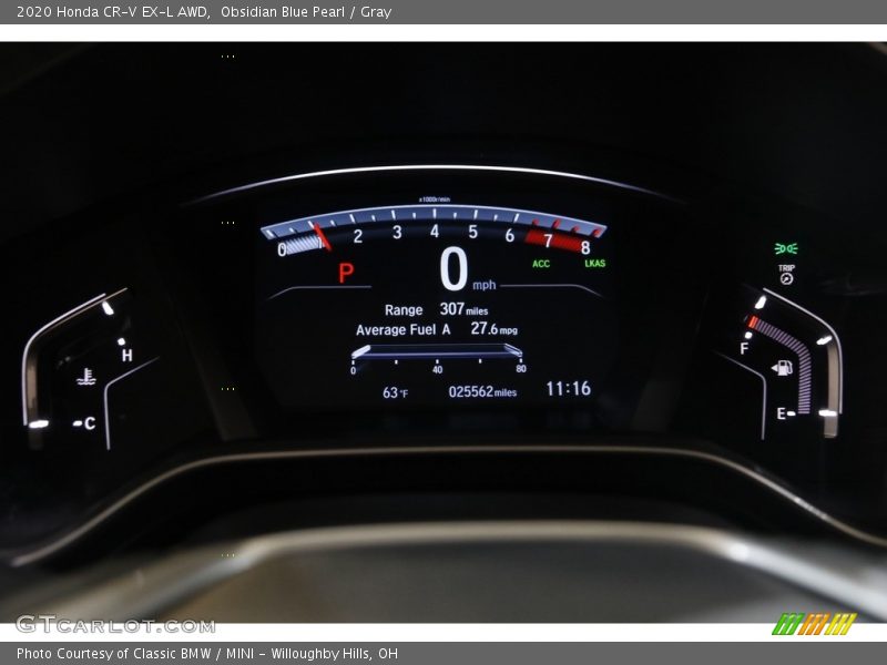 Obsidian Blue Pearl / Gray 2020 Honda CR-V EX-L AWD