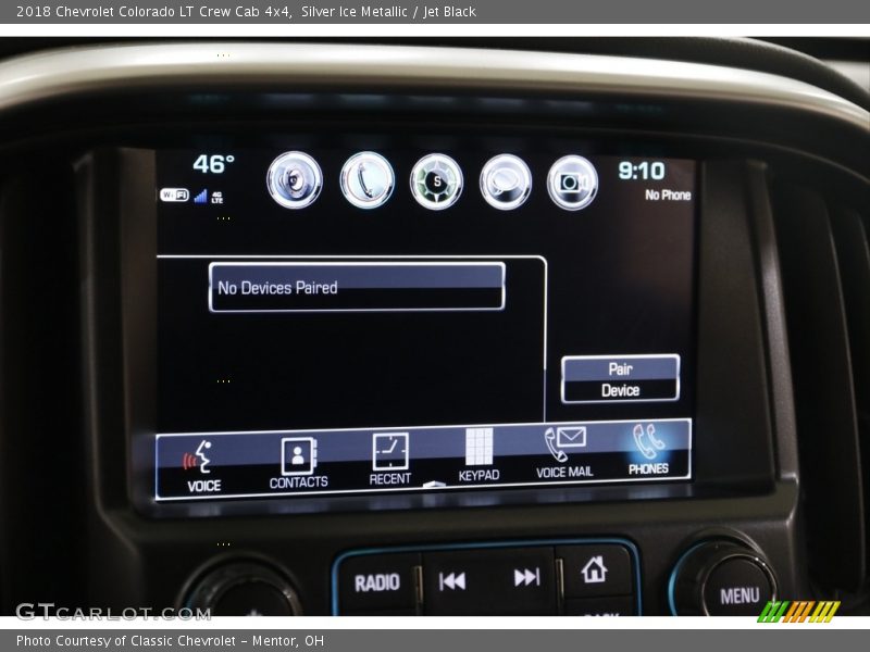 Silver Ice Metallic / Jet Black 2018 Chevrolet Colorado LT Crew Cab 4x4