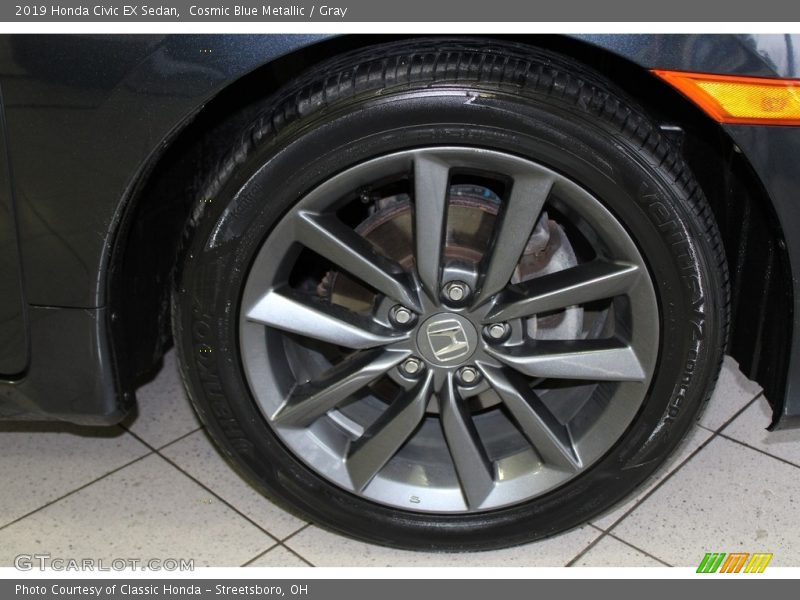 Cosmic Blue Metallic / Gray 2019 Honda Civic EX Sedan