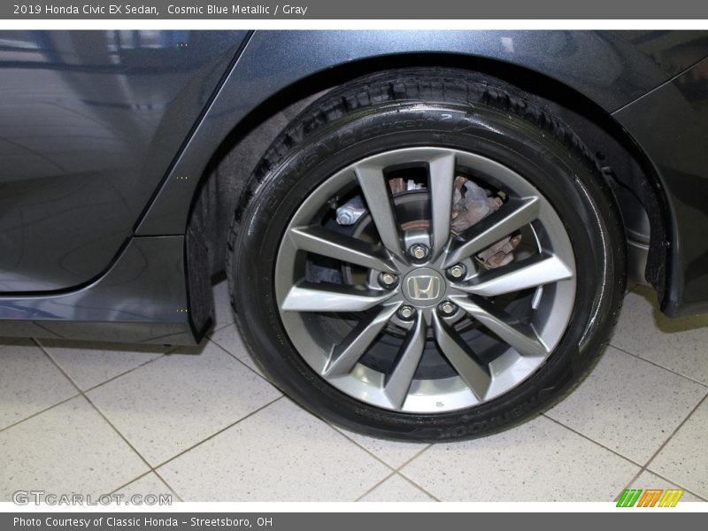 Cosmic Blue Metallic / Gray 2019 Honda Civic EX Sedan
