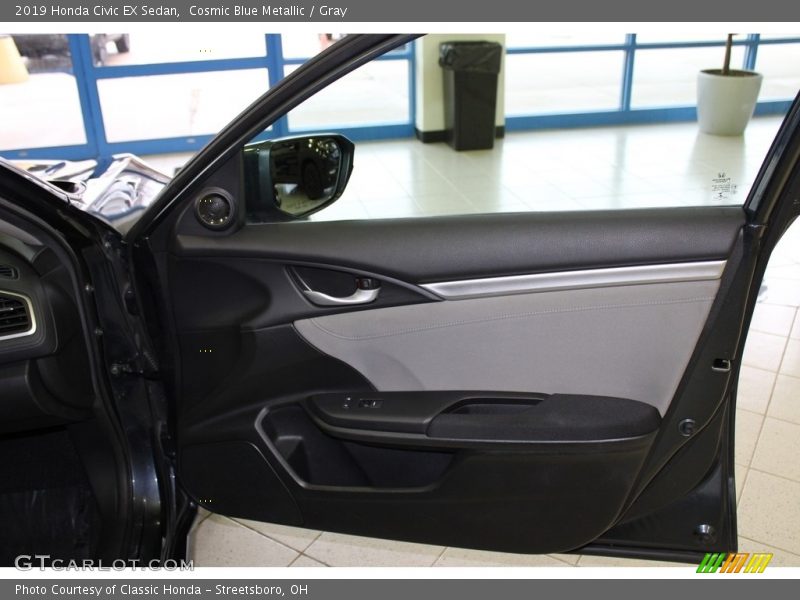 Cosmic Blue Metallic / Gray 2019 Honda Civic EX Sedan