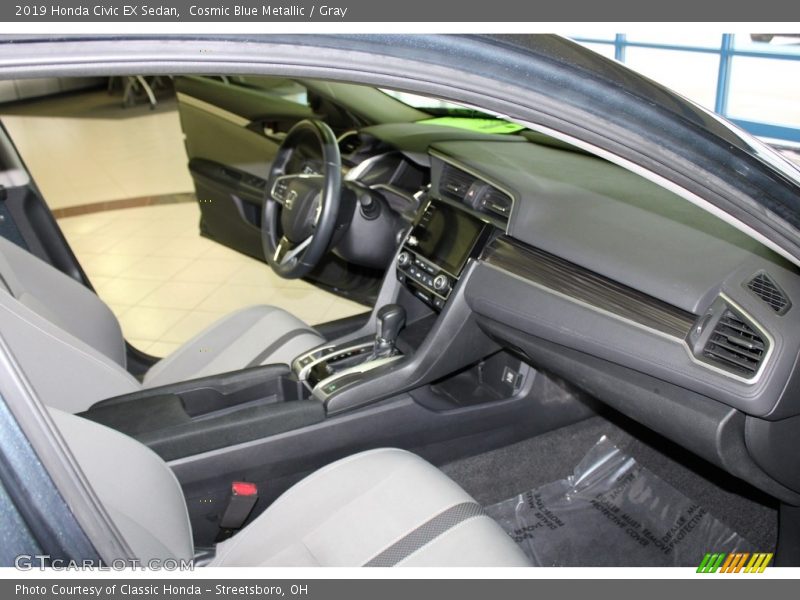 Cosmic Blue Metallic / Gray 2019 Honda Civic EX Sedan