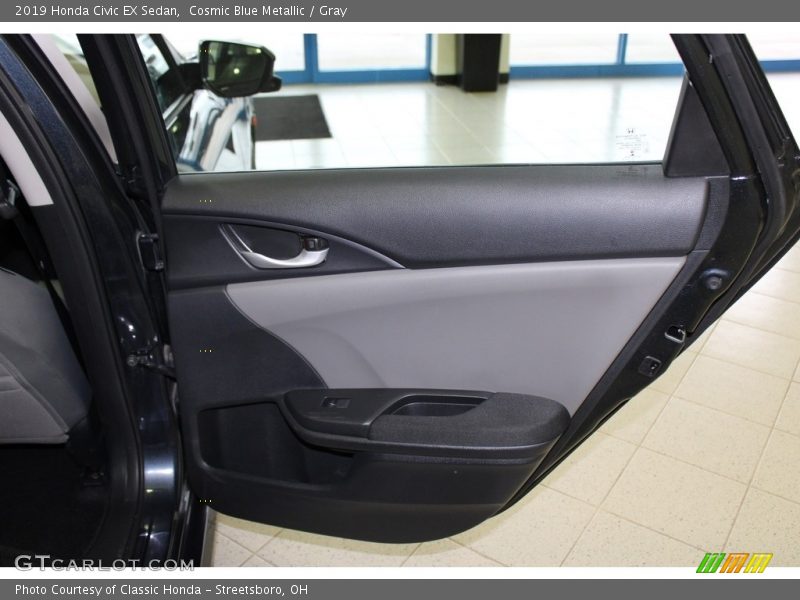 Cosmic Blue Metallic / Gray 2019 Honda Civic EX Sedan