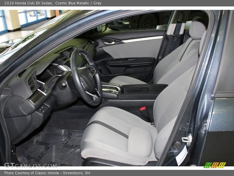 Cosmic Blue Metallic / Gray 2019 Honda Civic EX Sedan