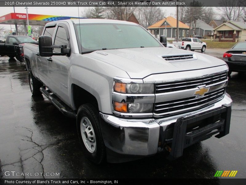 Silver Ice Metallic / Dark Ash/Jet Black 2018 Chevrolet Silverado 2500HD Work Truck Crew Cab 4x4