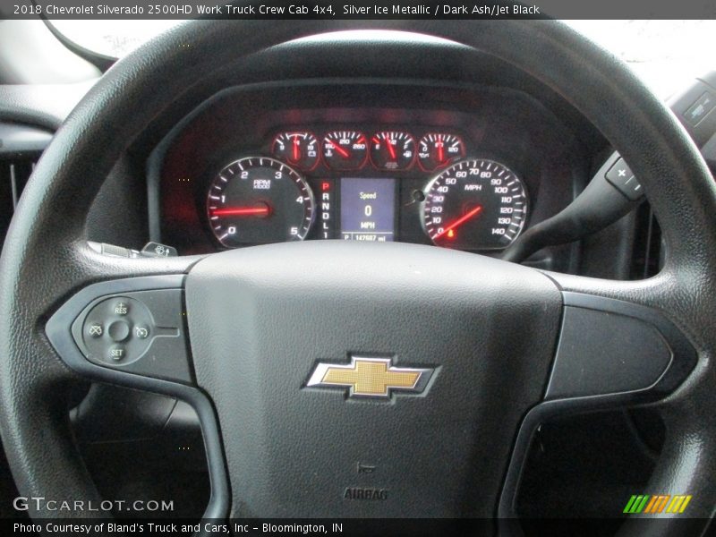 Silver Ice Metallic / Dark Ash/Jet Black 2018 Chevrolet Silverado 2500HD Work Truck Crew Cab 4x4