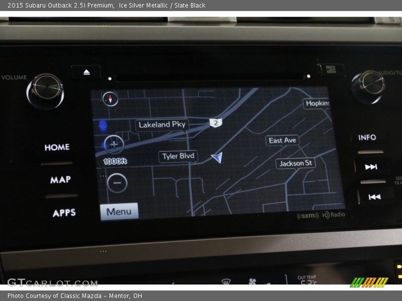 Navigation of 2015 Outback 2.5i Premium