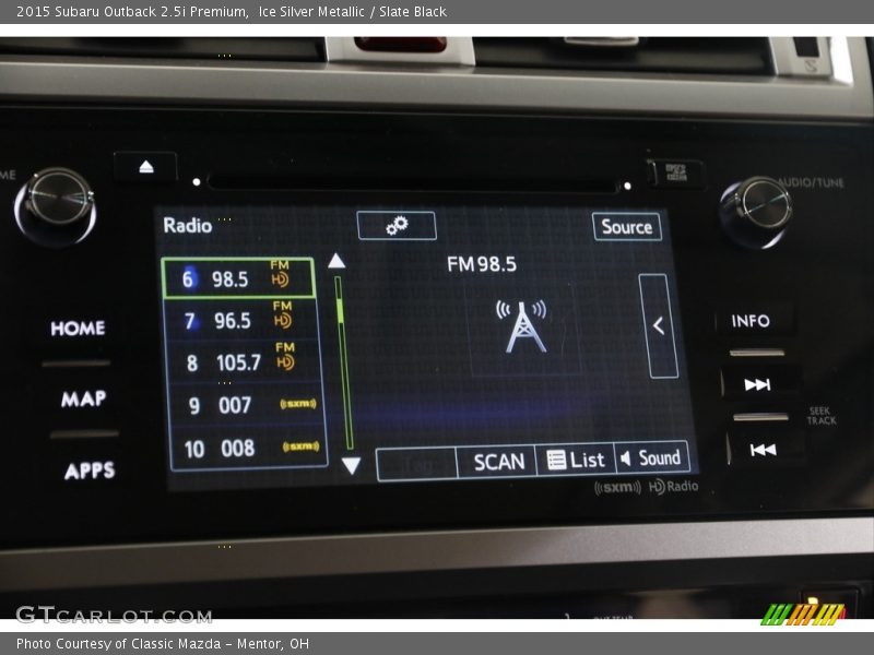 Audio System of 2015 Outback 2.5i Premium