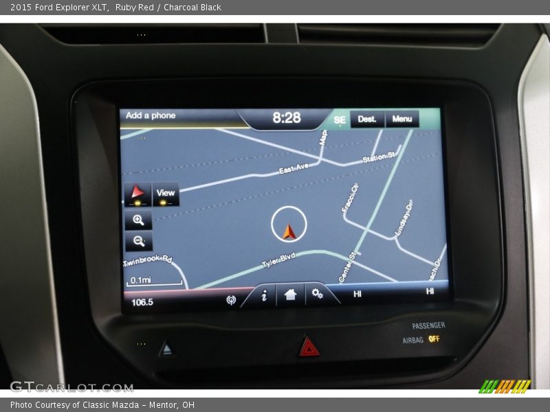 Navigation of 2015 Explorer XLT