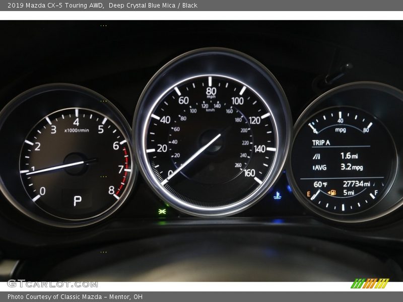 Deep Crystal Blue Mica / Black 2019 Mazda CX-5 Touring AWD