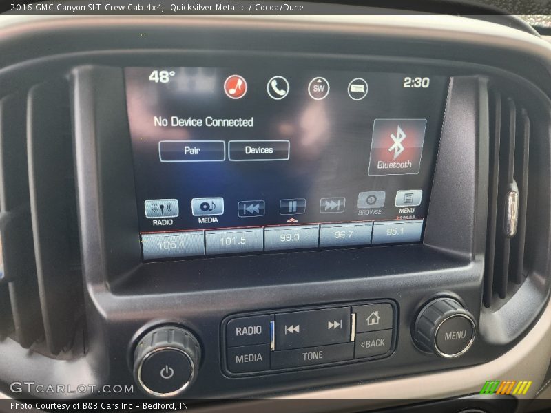 Quicksilver Metallic / Cocoa/Dune 2016 GMC Canyon SLT Crew Cab 4x4